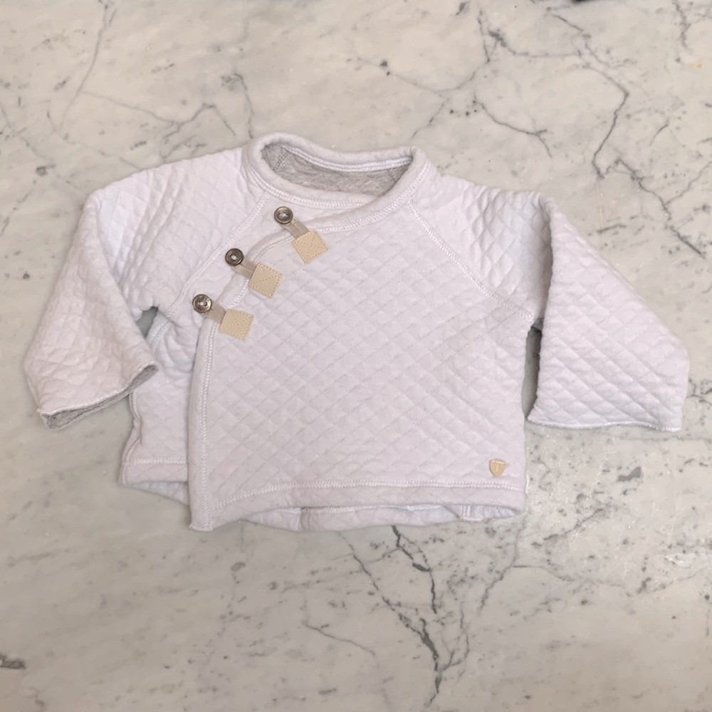 MESSAGE IN A BOTTLE Baby Quilted Sweater
